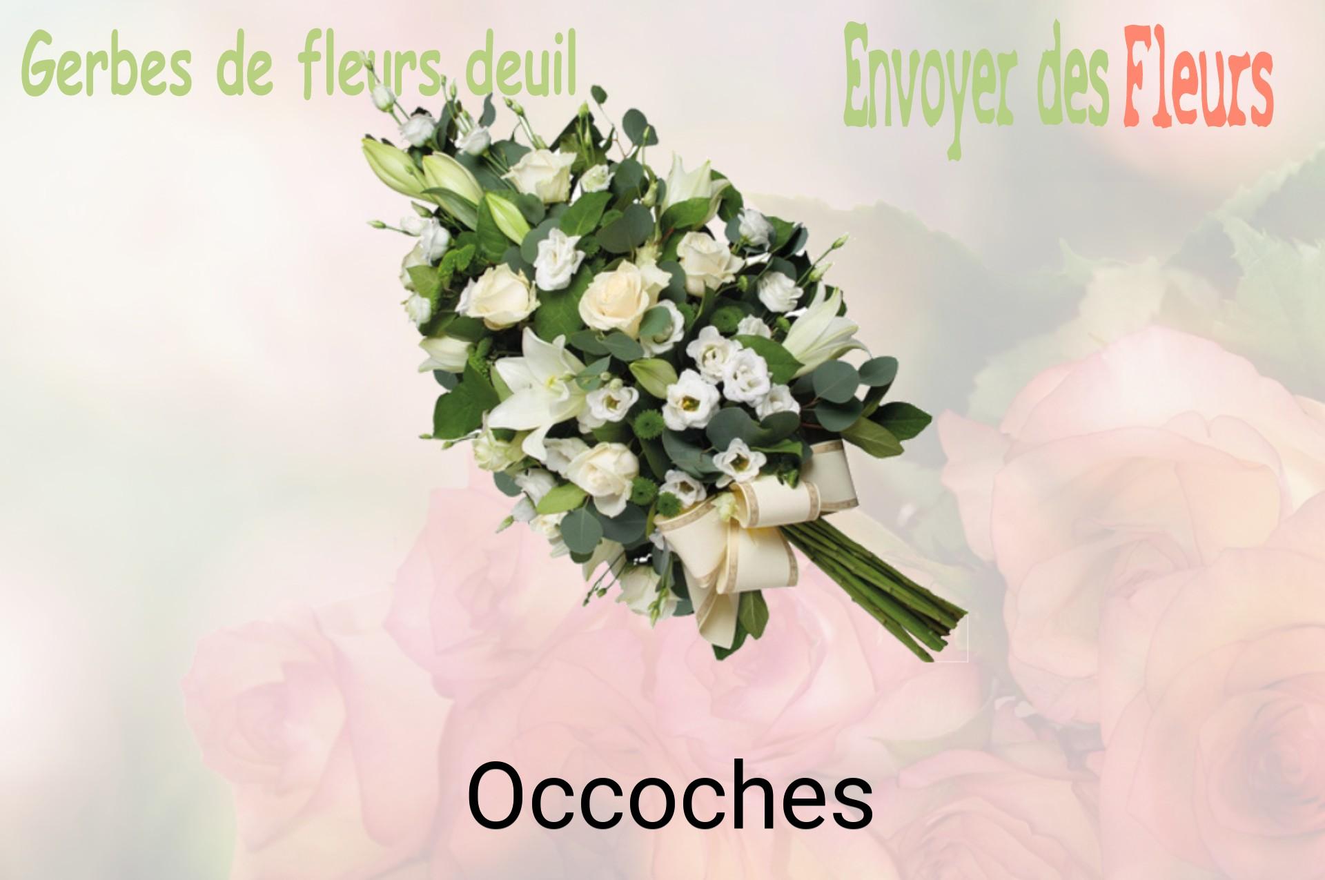 Gerbe de fleurs de deuil livrée à Occoches